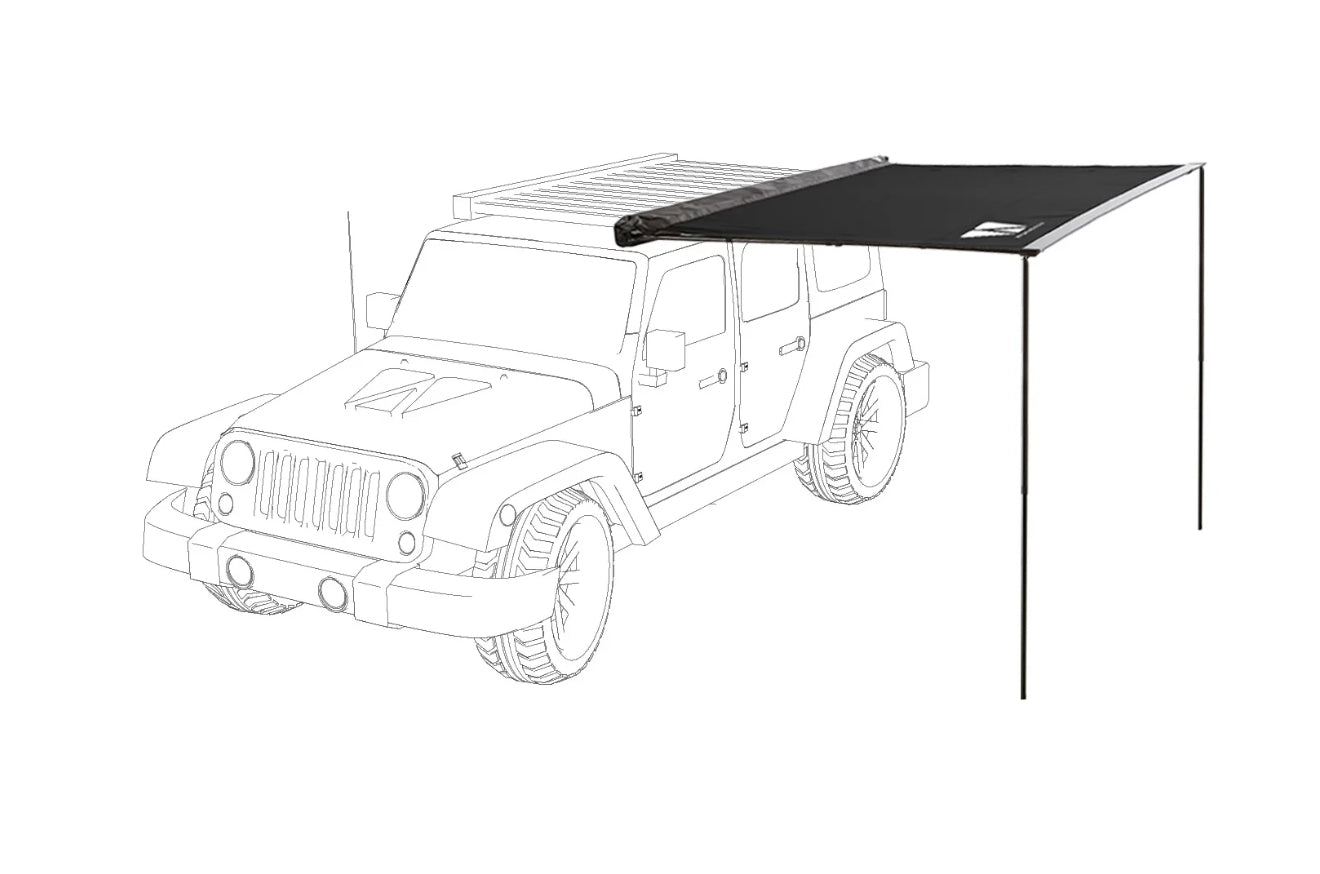 VICKYWOOD Seitenmarkise 250 cm grau