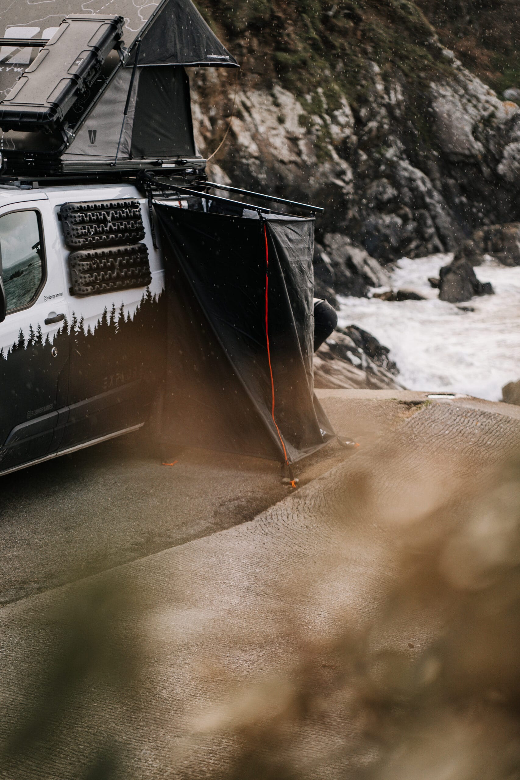 VICKYWOOD Duschzelt mit Regenhaube 100cm schwarz