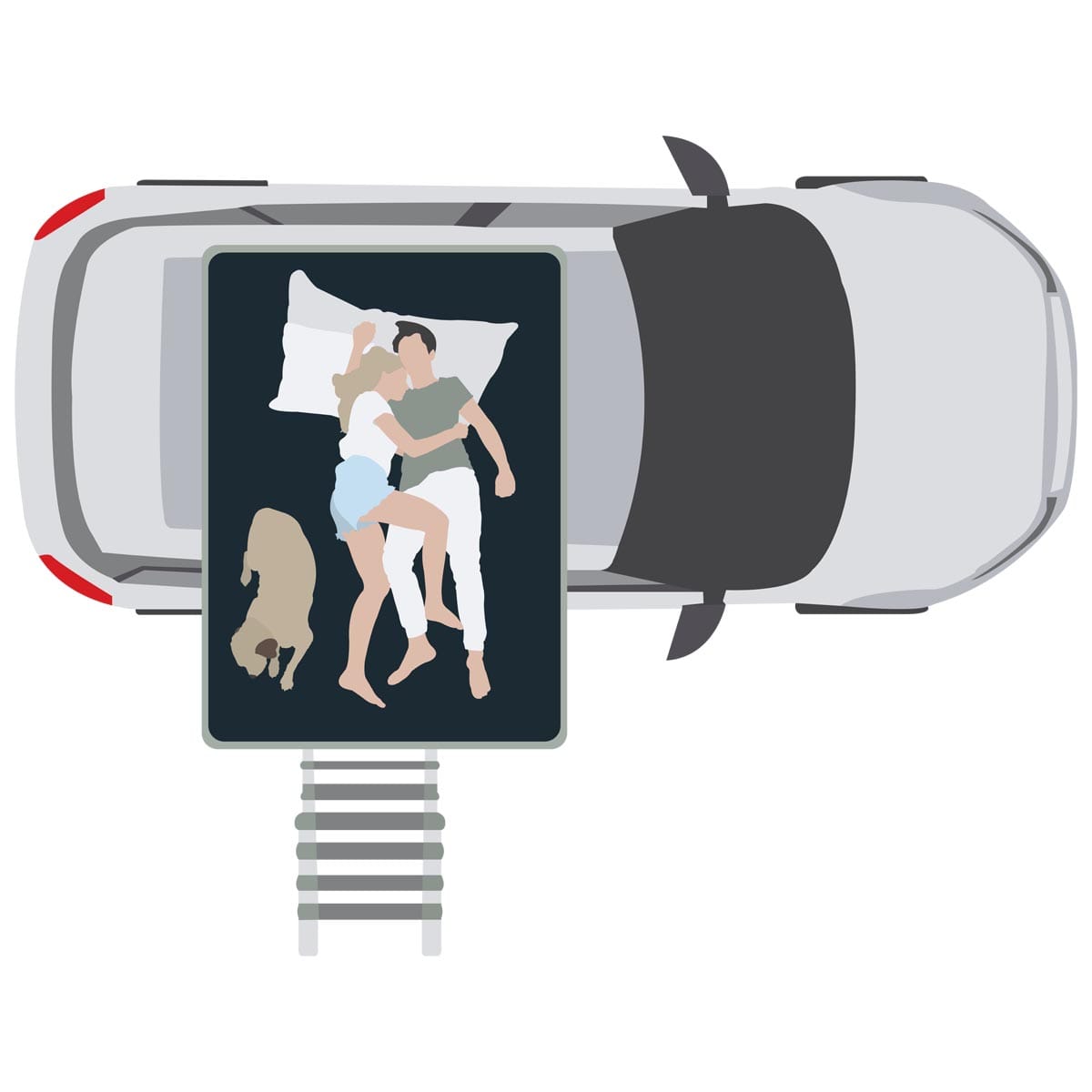 VICKYWOOD Klapp-Dachzelt SMALL WILLOW 160 ECO grau