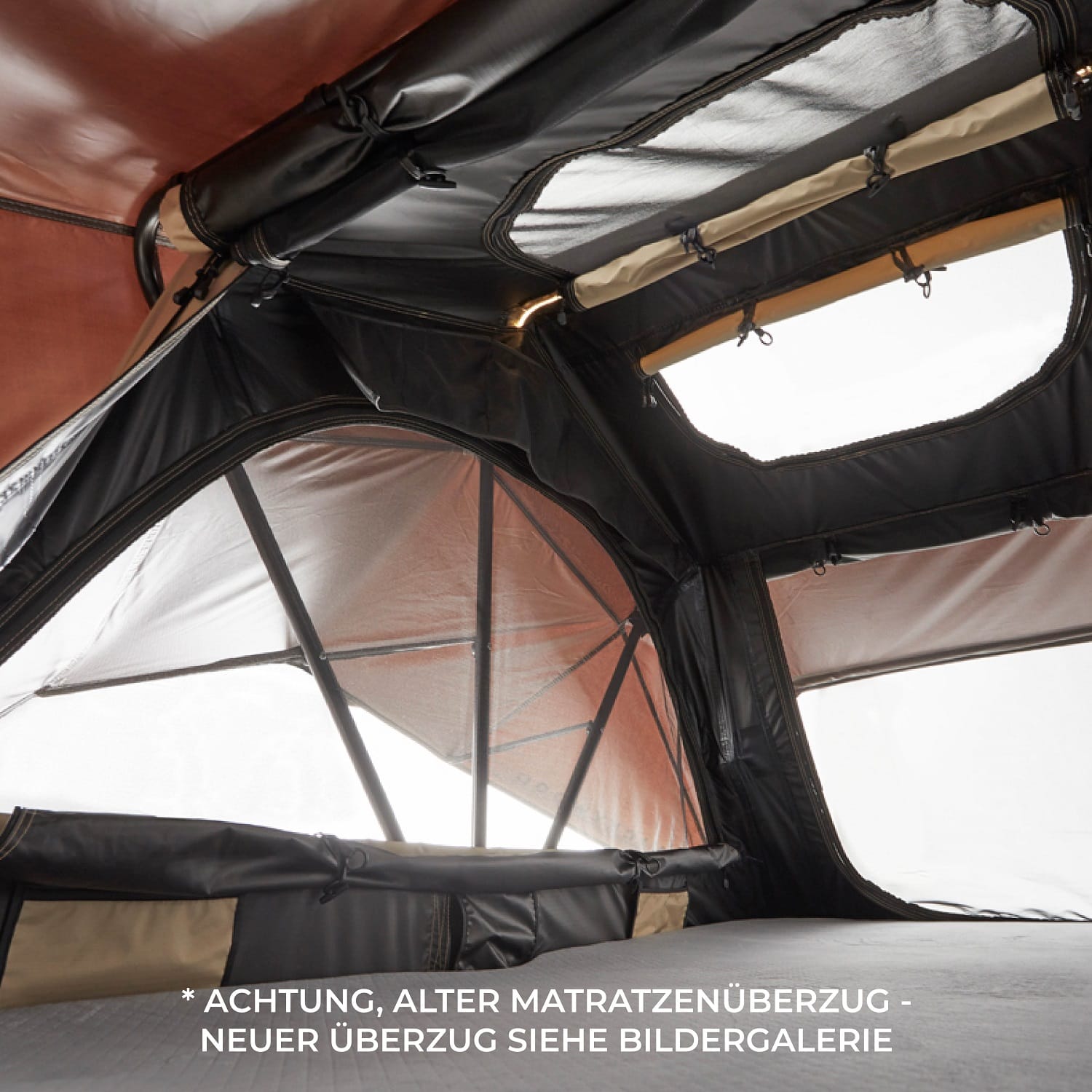 VICKYWOOD Leichtbau-Dachzelt LITTLE BAMBOO 125 Gen. 2 coffee