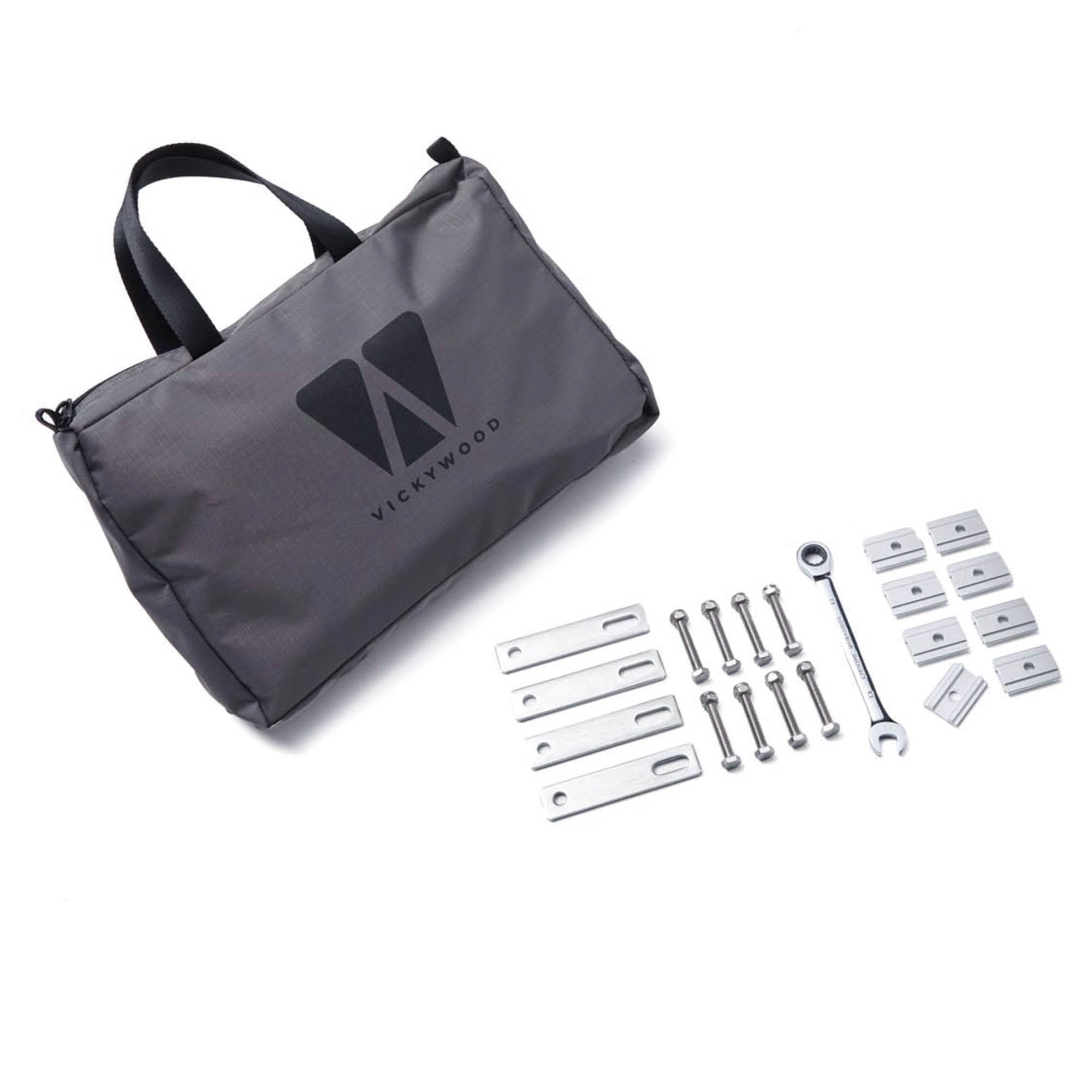 VICKYWOOD Klapp-Dachzelt SMALL WILLOW 160 ECO grau