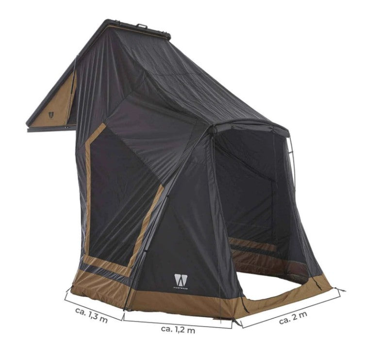 VICKYWOOD Vorzelt CUMARU LIGHT 127 schwarz-goldbraun