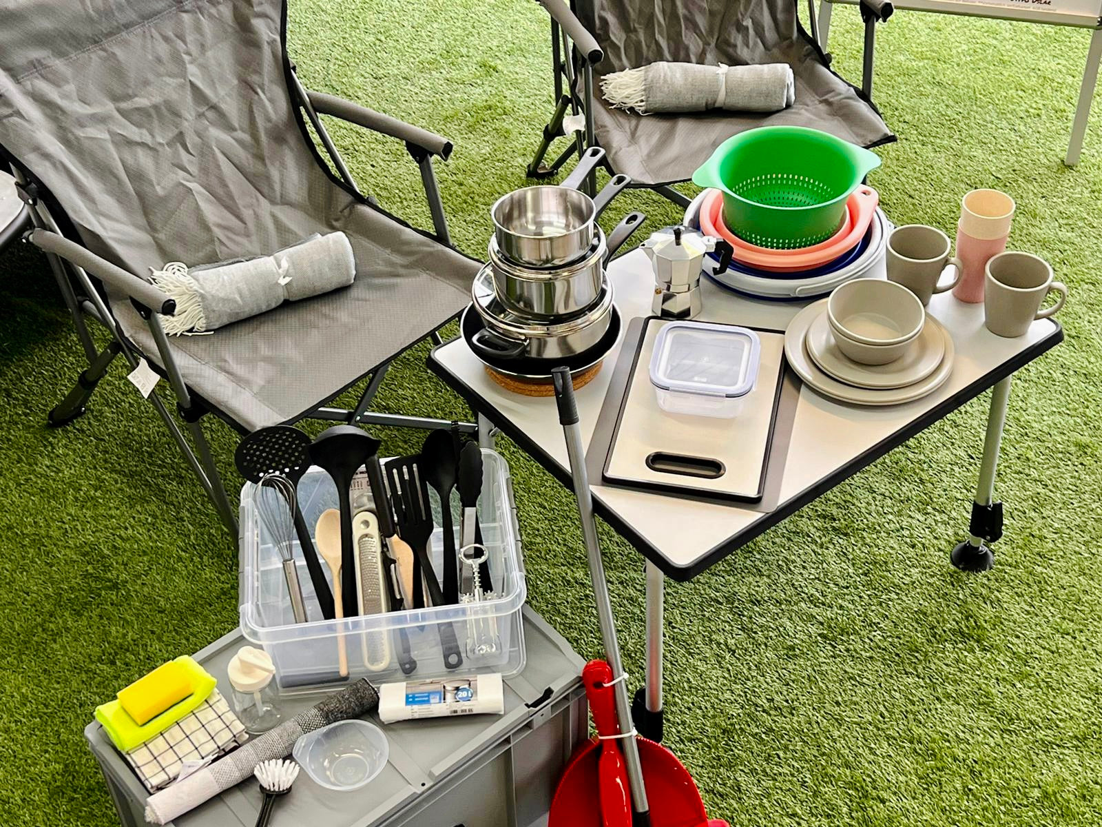 2 campingstühle mit tisch 2 Stühle, 1 Tisch – Monkey-Camper
