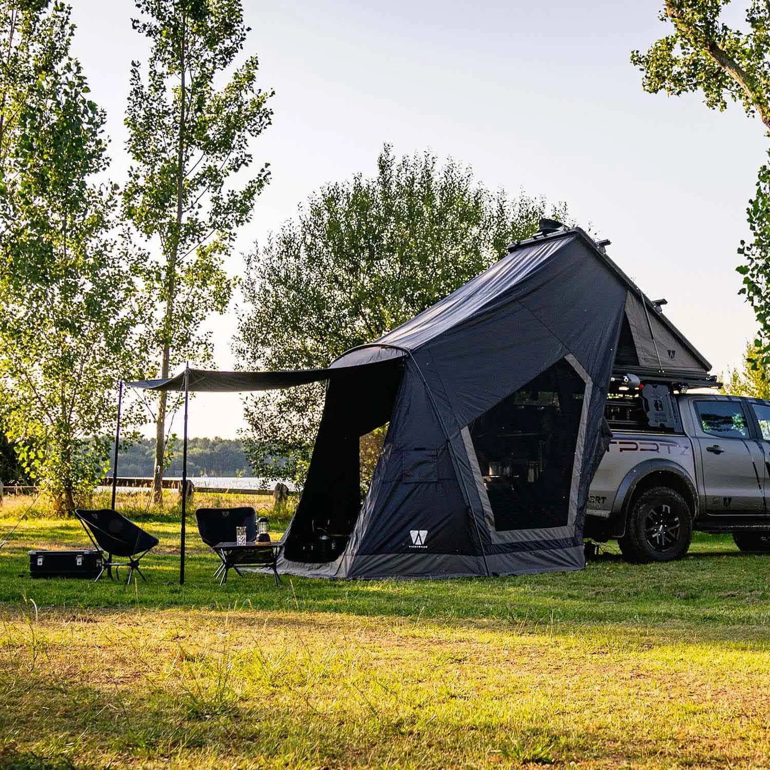 VICKYWOOD Vorzelt CUMARU LIGHT 127 schwarz-goldbraun