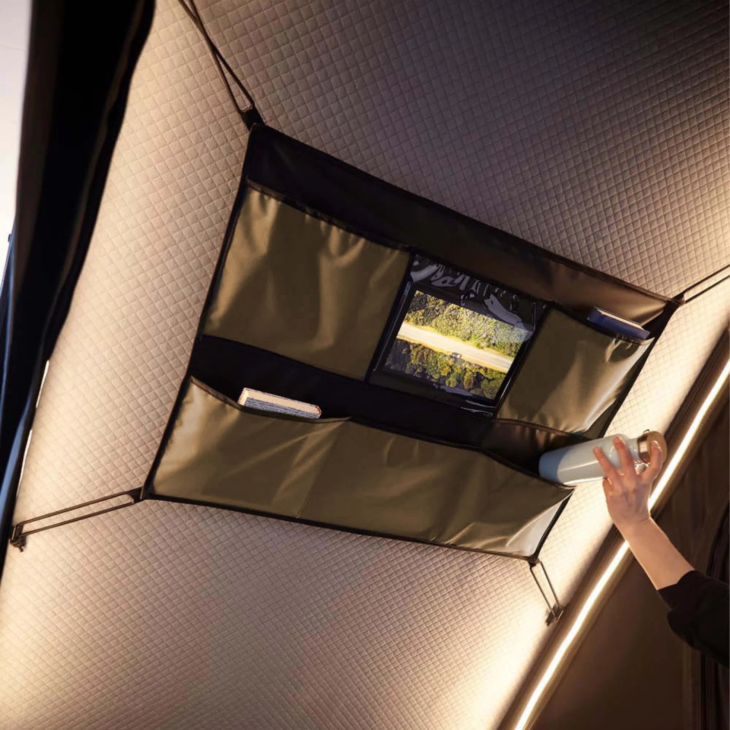 VICKYWOOD Alu-Hartschalen-Dachzelt CUMARU LIGHT 127 ECO goldbraun