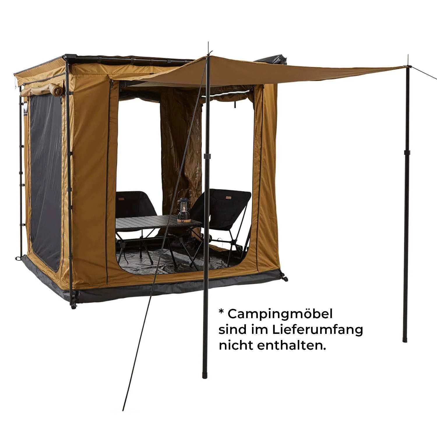 VICKYWOOD Zeltraum zu Markise 200 cm goldbraun