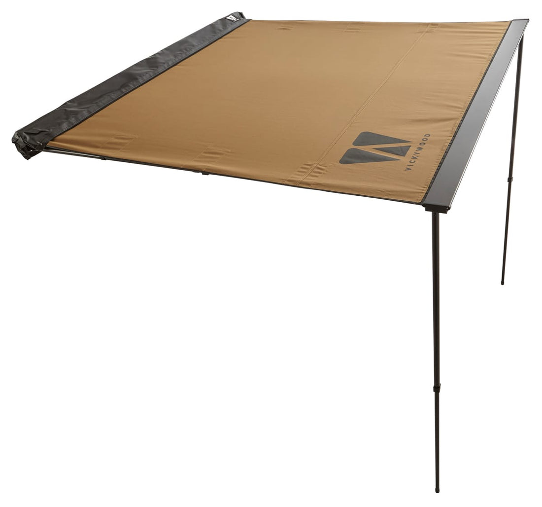 VICKYWOOD Seitenmarkise 200 cm goldbraun