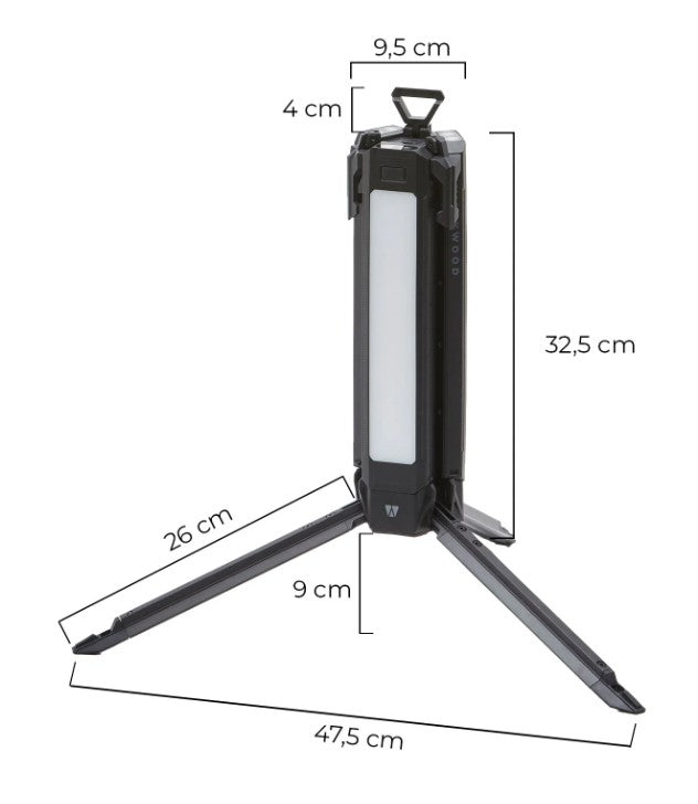 VICKYWOOD Camping- und Arbeitsleuchte LIT3 TRIPOD large höhenverstellbar