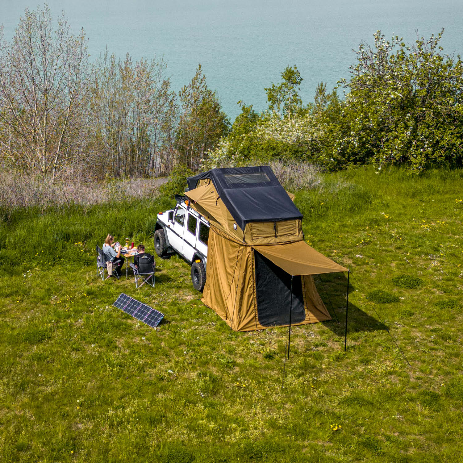 Vorzelt Niedrig BIG WILLOW 140 ECO -1.75m Goldbraun VICKYWOOD