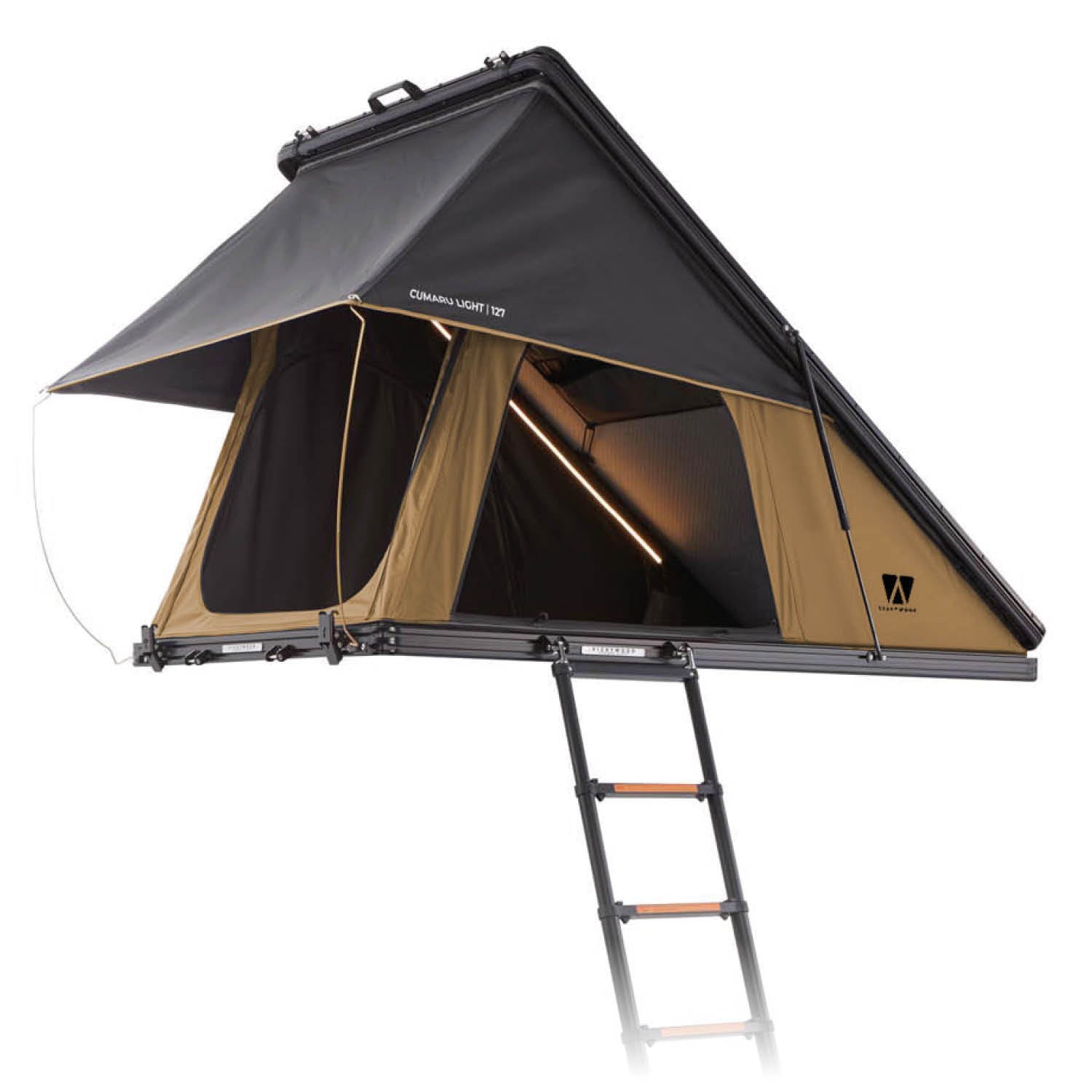 Alu-Hartschalen-Dachzelt CUMARU LIGHT 127 ECO goldbraun VICKYWOOD